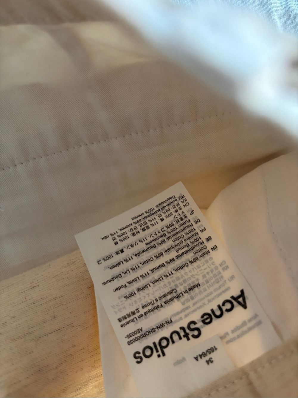Acne Studios Cotton-Linen Belted Bermuda Shorts, Size 34 - Picture 11 of 14